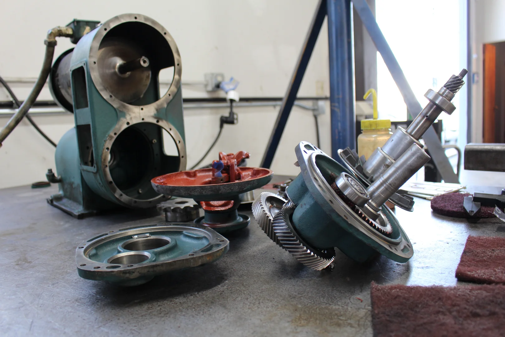 heavy industrial gearbox disassembly inspection gears shafts heavy industrial gearbox disassembly inspection gears shafts