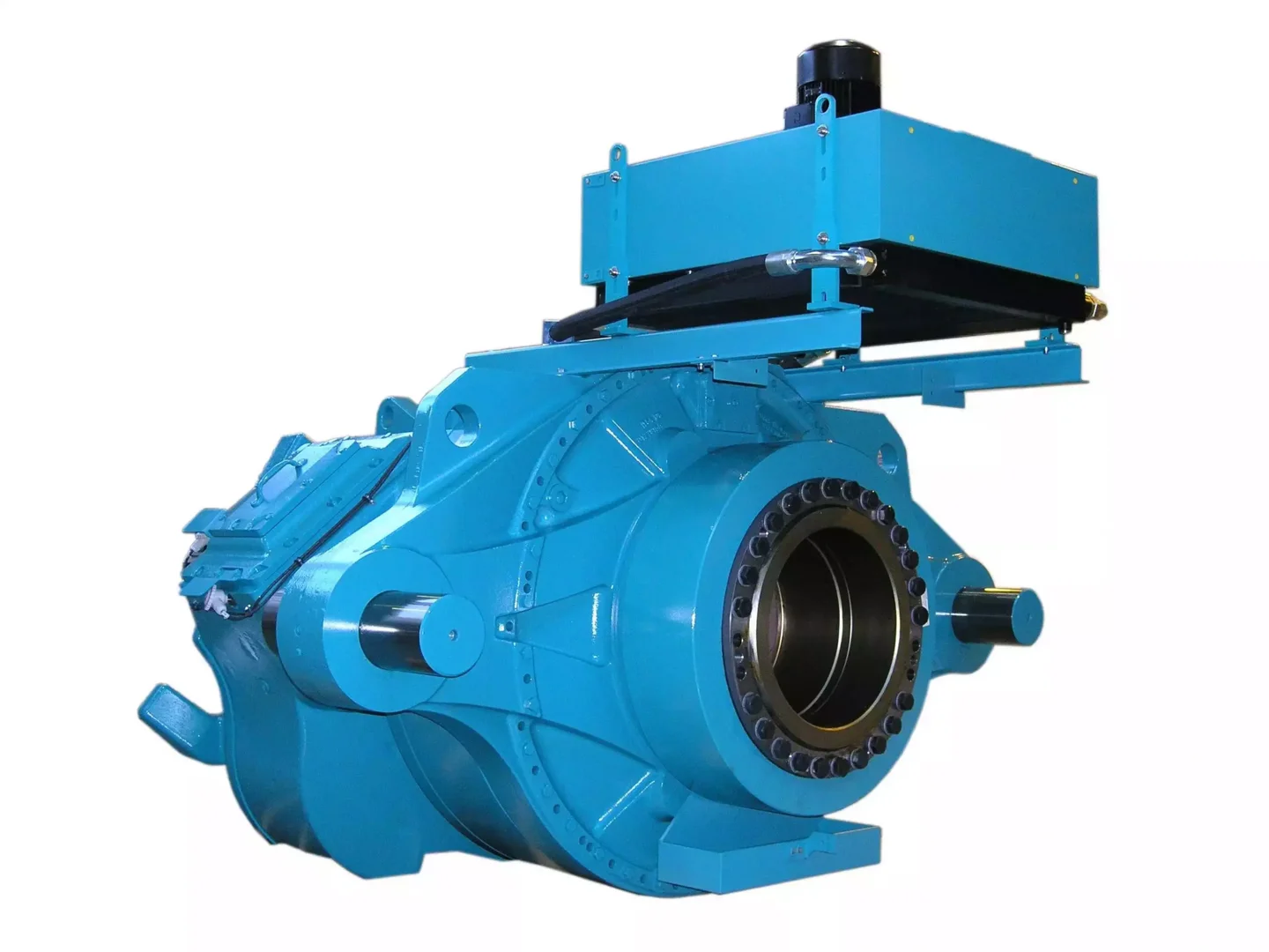 wireless IIoT sensors installed on a heavy industrial helical gear reducer wireless IIoT sensors installed on a heavy industrial helical gear reducer