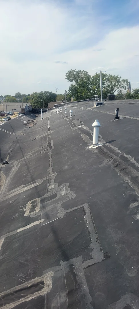 Step-by-step path for investigating a flat roof leak from the lowest point upward Step-by-step path for investigating a flat roof leak from the lowest point upward