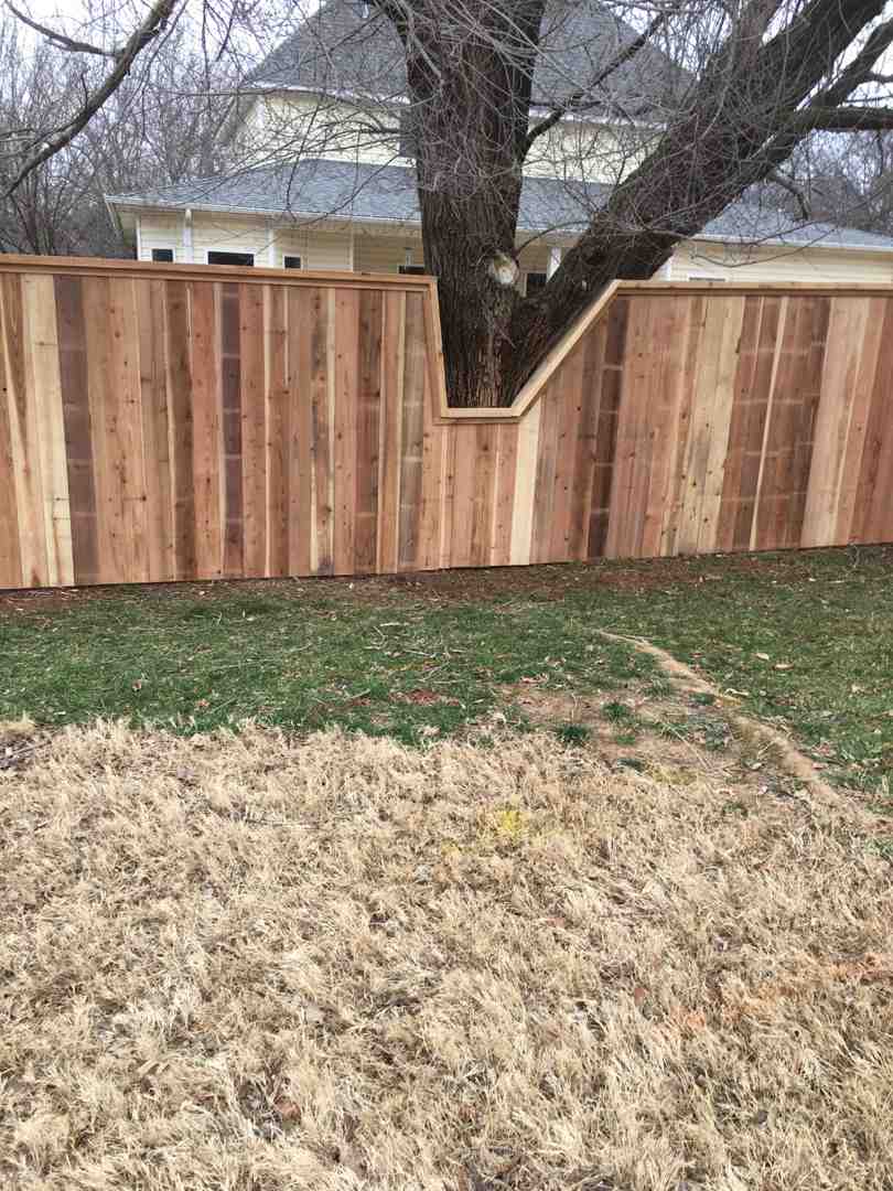 A rustic cedar wood fence showcases intricate trim details on its top rail and posts, demonstrating the rich texture and customizable artistry achievable with natural wood. - Vinyl privacy fence A rustic cedar wood fence showcases intricate trim details on its top rail and posts, demonstrating the rich texture and customizable artistry achievable with natural wood. - Vinyl privacy fence