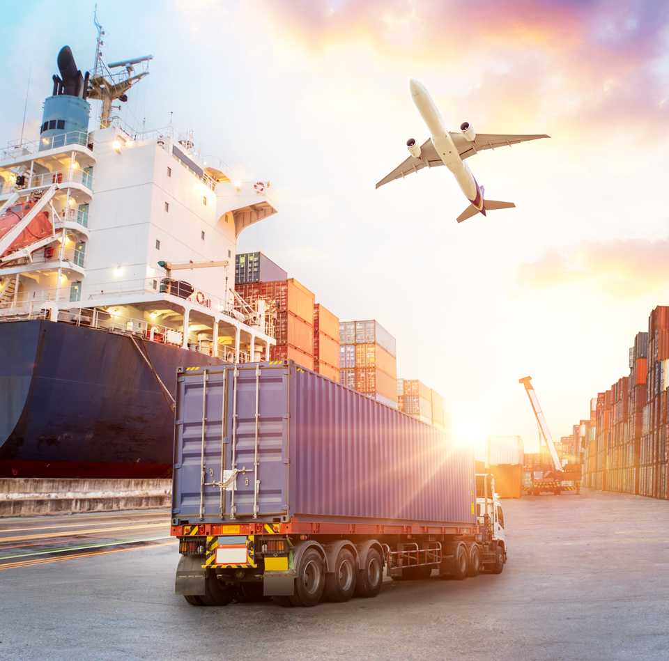 ocean cargo container ship loading at logistics hub ocean cargo container ship loading at logistics hub