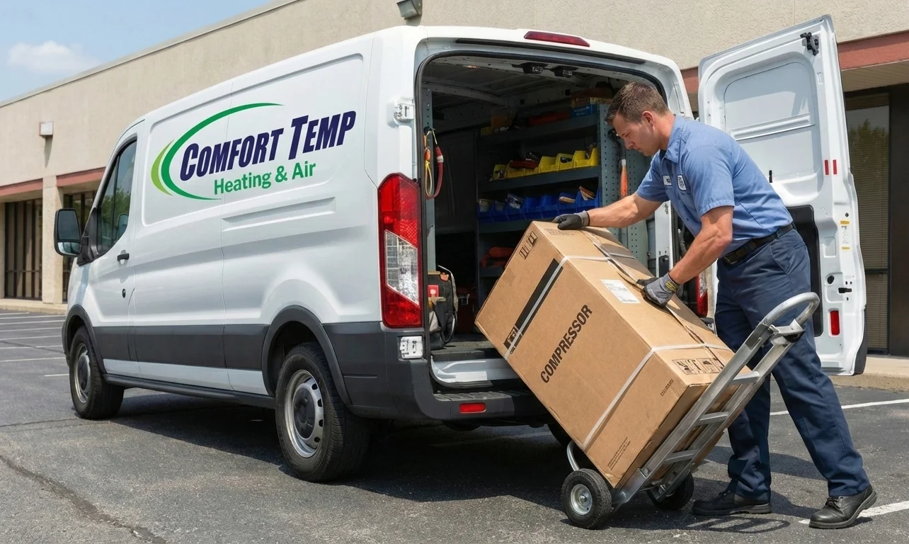 technician inspecting residential unit Gainesville