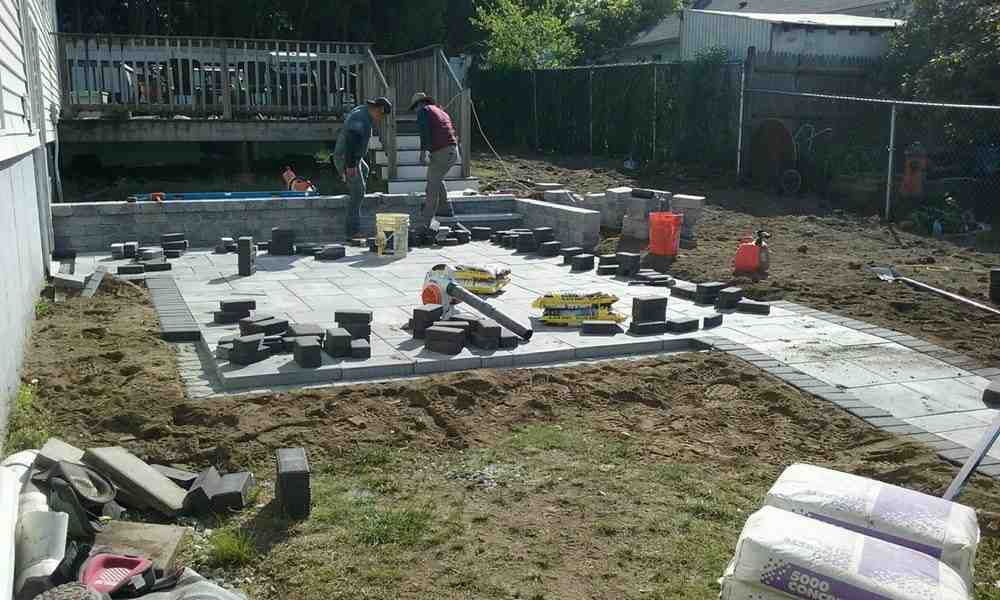 local construction site - concrete patio installation contractors