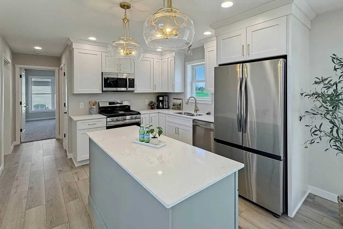 luxury kitchen inspection during final walkthrough