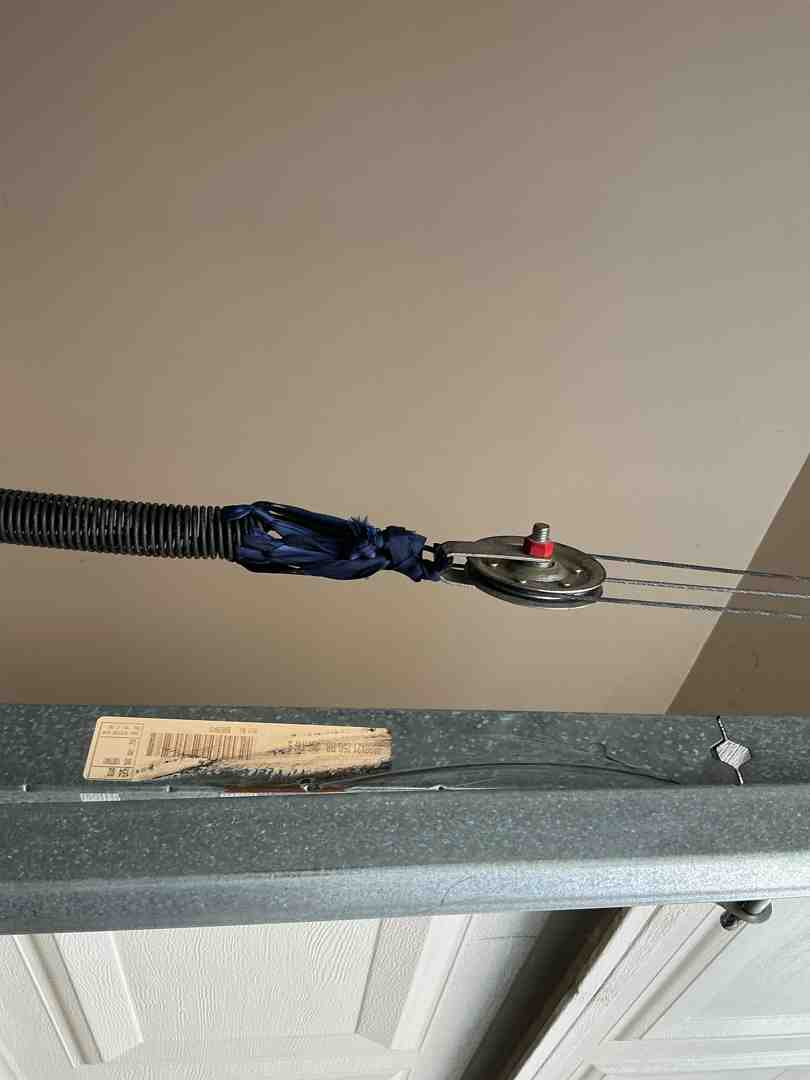 infographic explaining the mechanics of garage door spring tension and cable systems - broken garage door repair in round rock tx