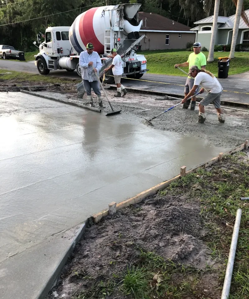 professional high-strength concrete pour and finish in Brevard County