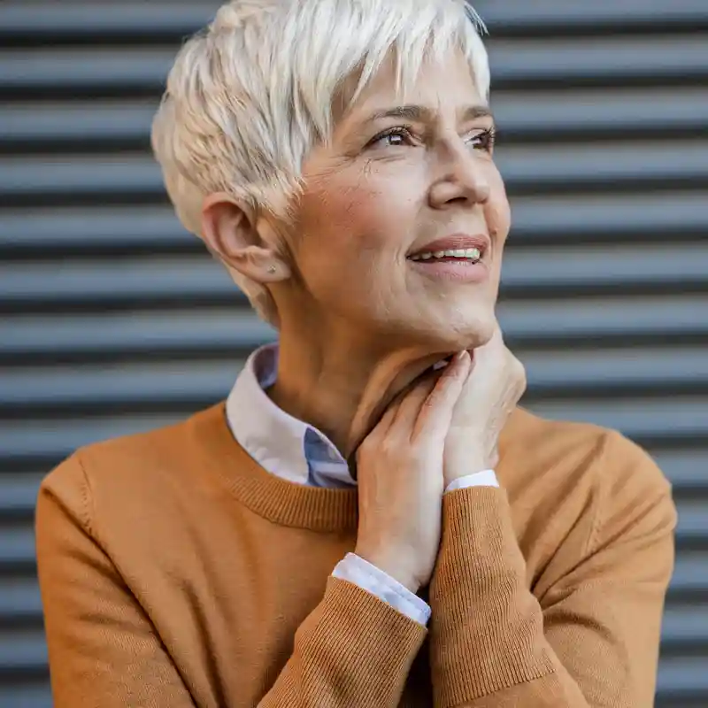 person looking relaxed and focused while drinking mushroom tea - are adaptogenic mushrooms good for you