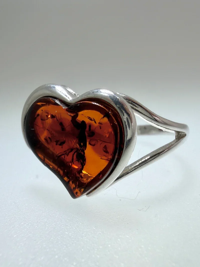 minimalist silver amber solitaire ring with a single honey stone - genuine baltic amber solitaire minimalist silver amber solitaire ring with a single honey stone - genuine baltic amber solitaire