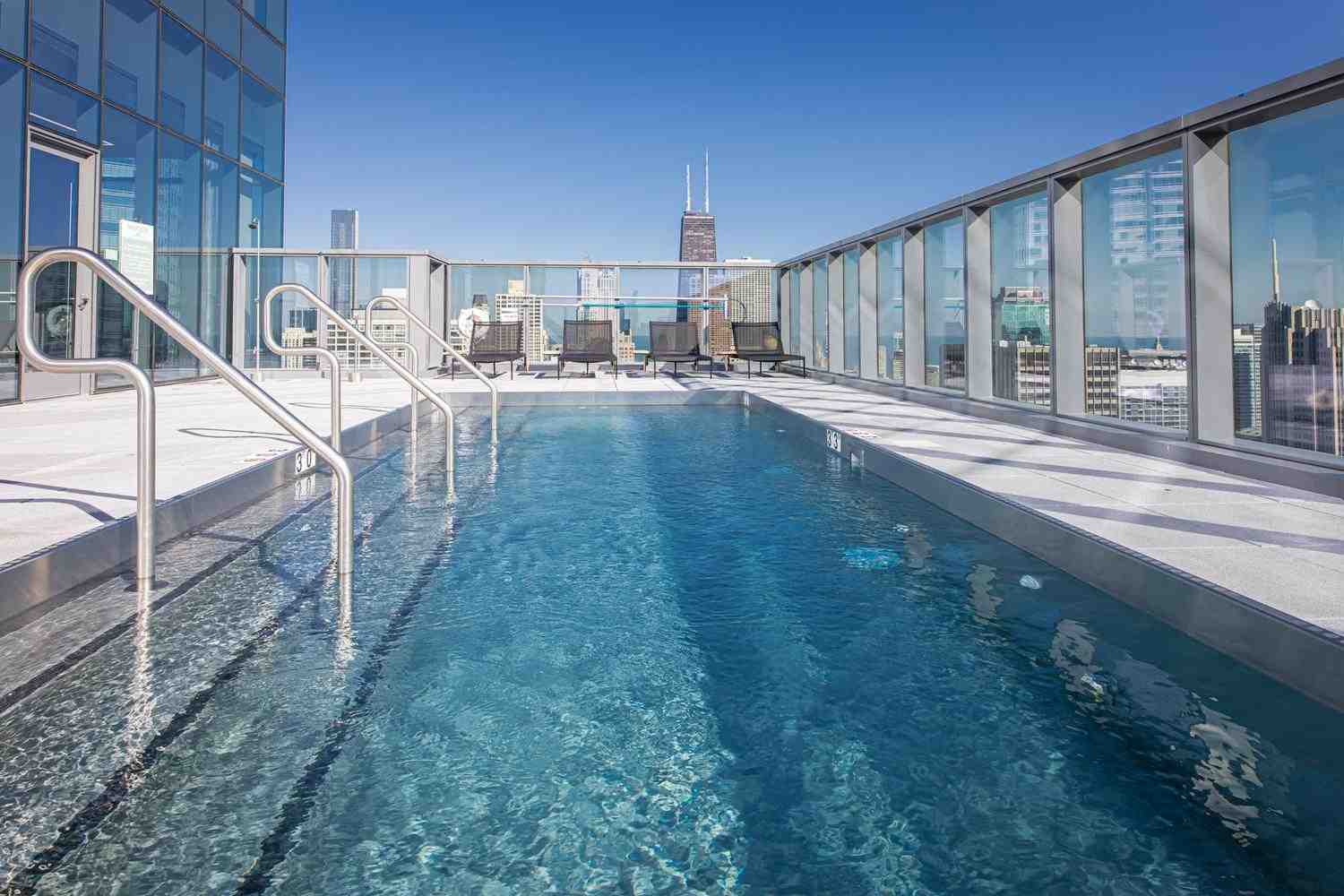 rooftop pool deck with skyline views - how much studio apartment river north chicago rooftop pool deck with skyline views - how much studio apartment river north chicago