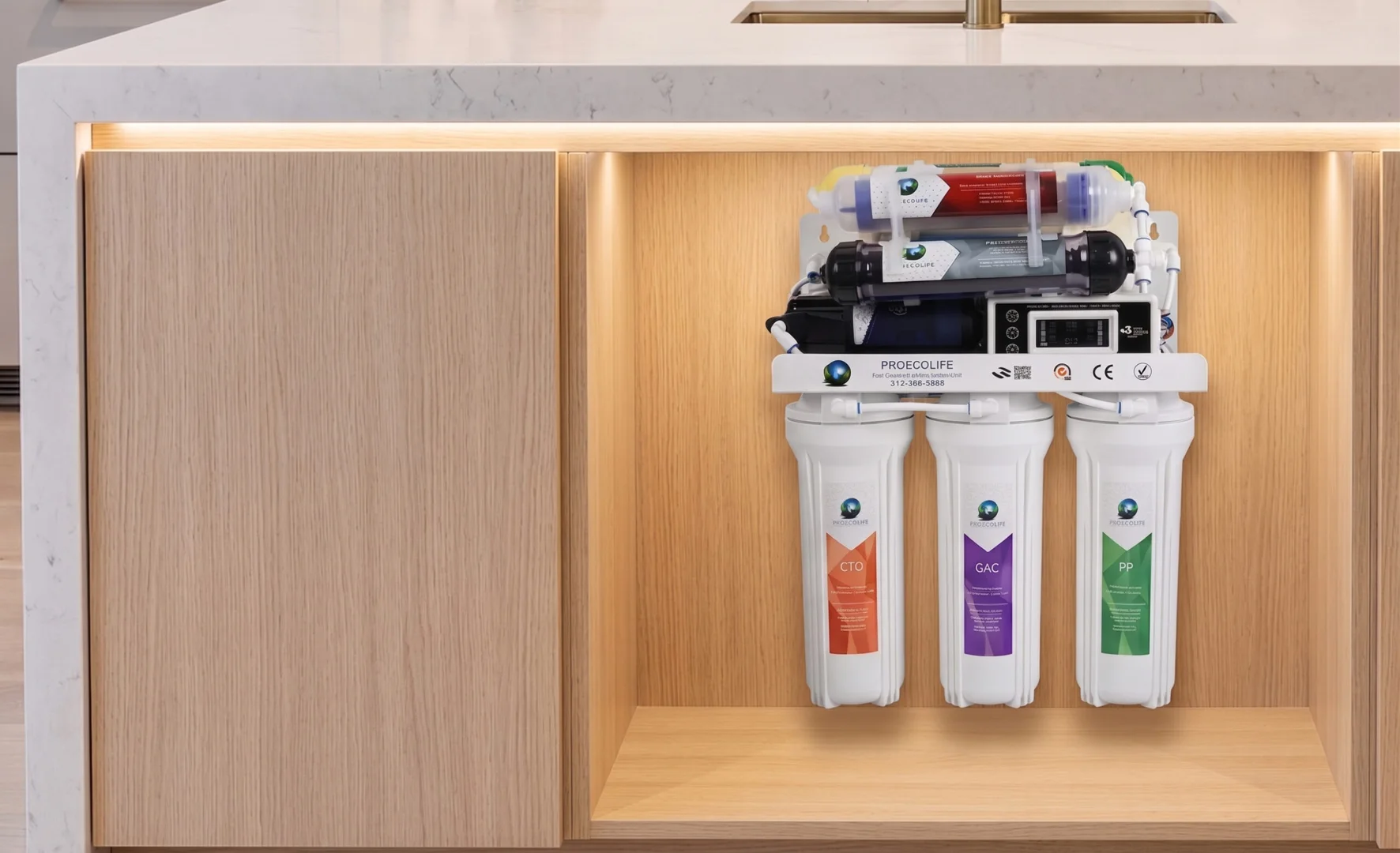 Under-sink water filter system certified to NSF/ANSI Standard 53 Under-sink water filter system certified to NSF/ANSI Standard 53