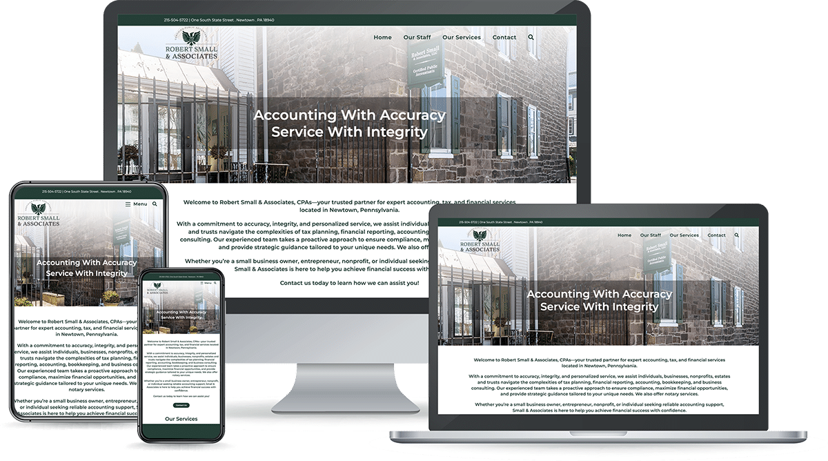 A beautifully designed website on a desktop and mobile device side-by-side - Newtown website design A beautifully designed website on a desktop and mobile device side-by-side - Newtown website design