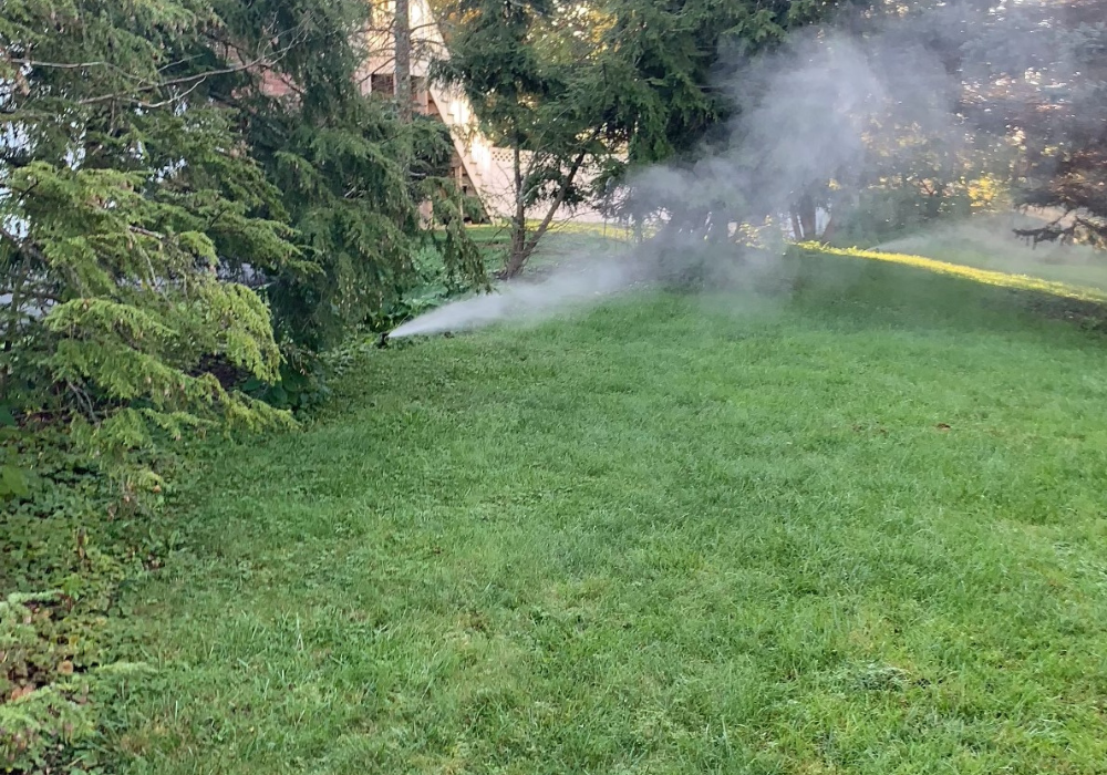 Air compressor blowing out sprinkler system - install sprinkler blowout