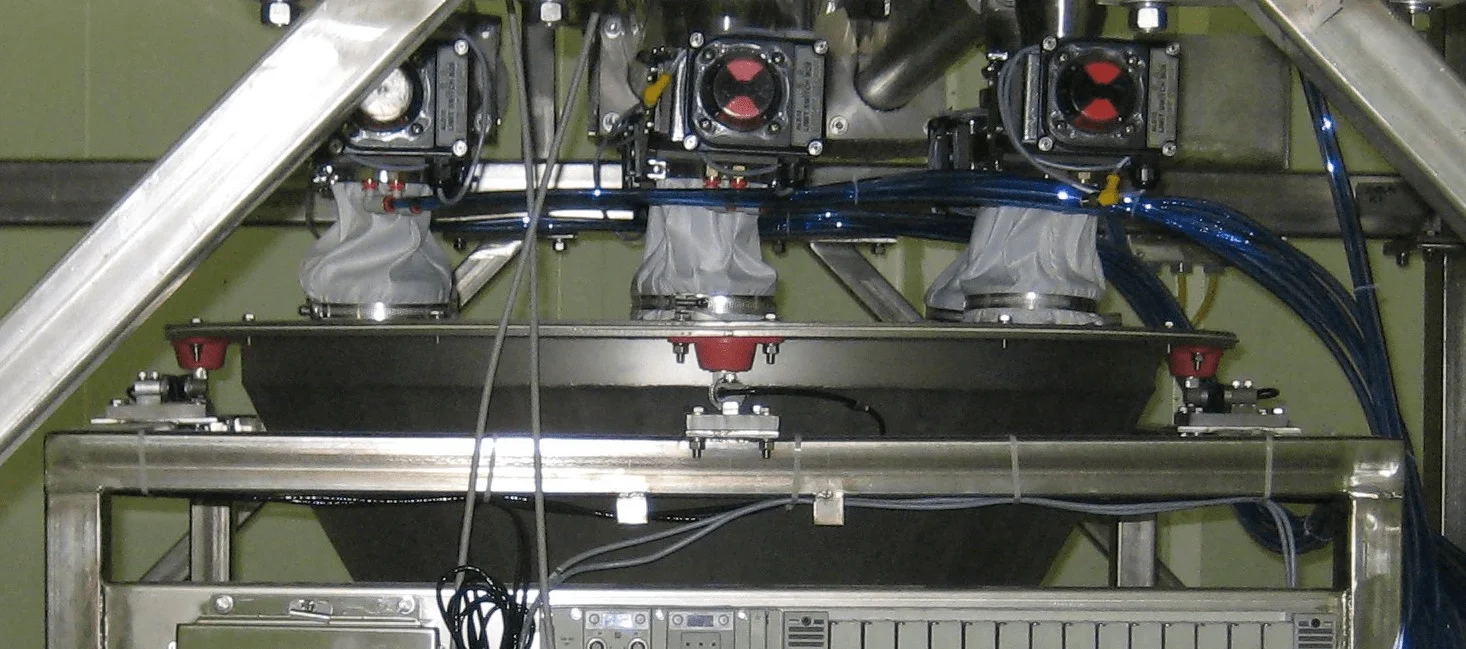 Automated pellet mill setup with control panel and conveyor system Automated pellet mill setup with control panel and conveyor system