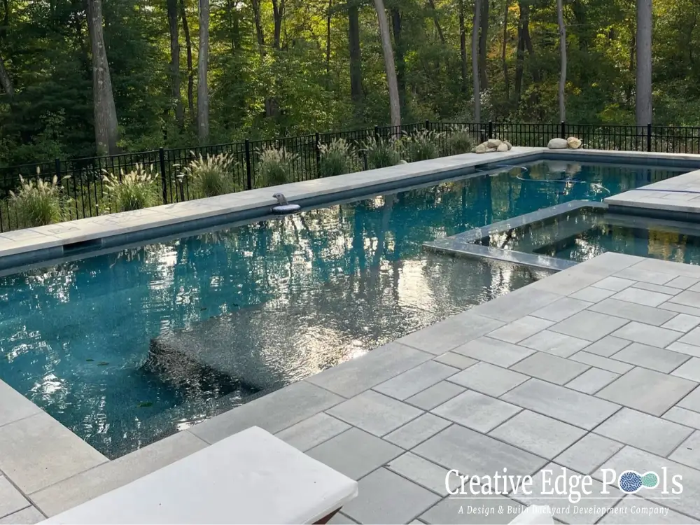 modern geometric pool design - Concrete inground pool cost