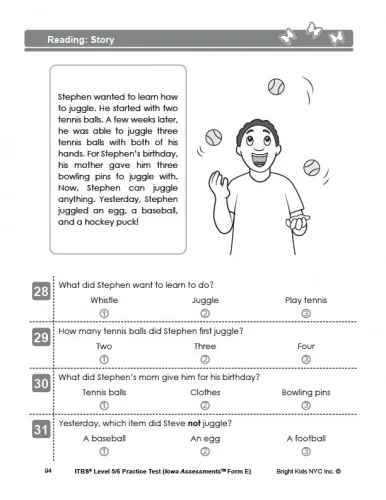 Reading comprehension passage example from a standardized test - ITBS Beginners Guide Reading comprehension passage example from a standardized test - ITBS Beginners Guide