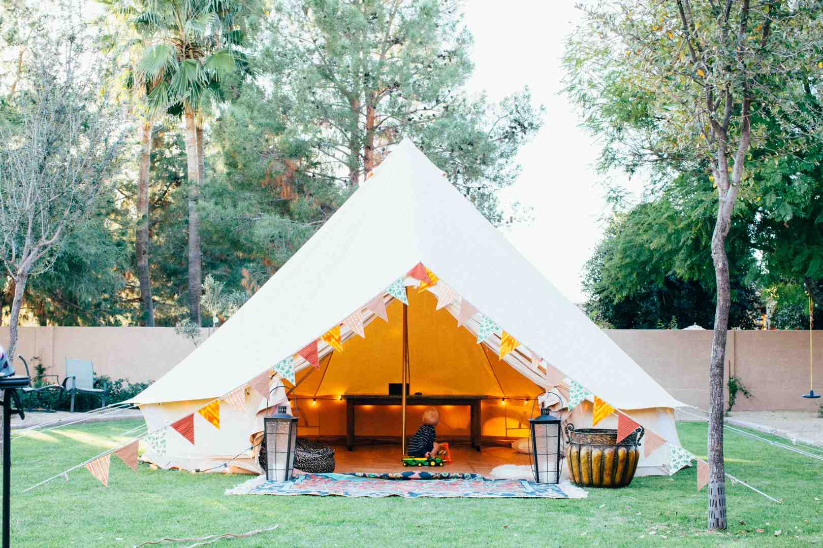 canvas bell tent - family camping tents