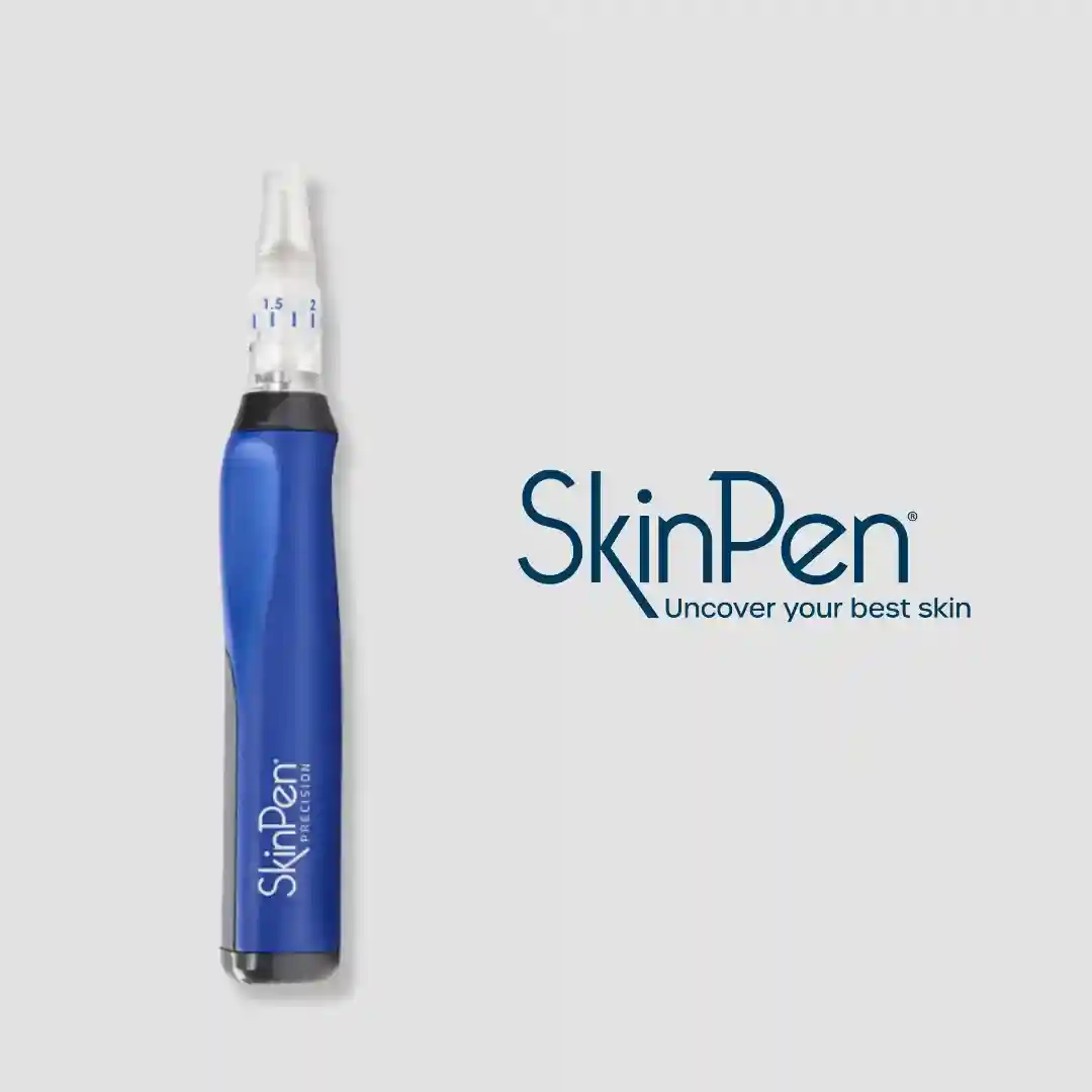 Medically precise illustration of SkinPen microneedling device for standard treatments