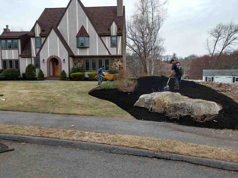 garden with mulch - bagged mulch delivery