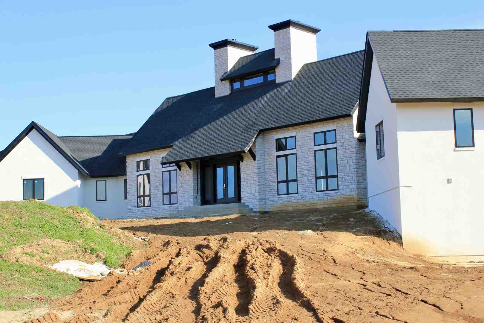 A modern custom home exterior in Central Ohio representing architectural precision