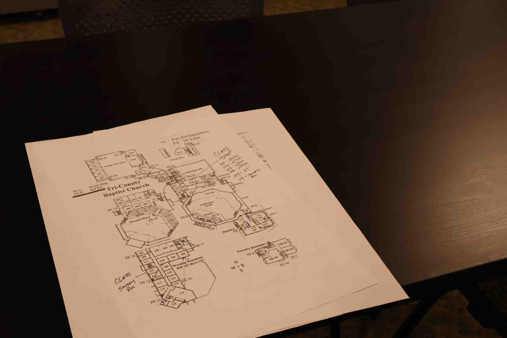 Blueprints of a church model - architectural design churches