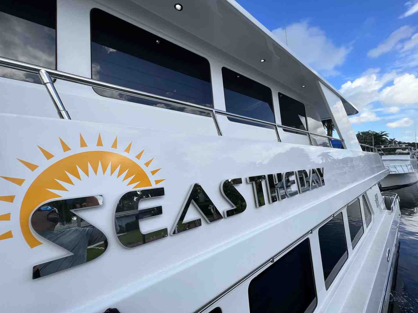 yacht sign installation