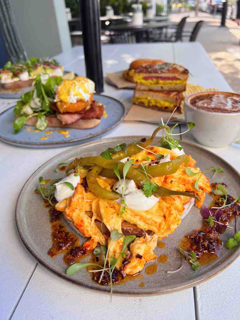 of the Chilli Scramble dish, showing the texture of the eggs and the crispy chilli oil drizzle - Flinders Lane's Top 5 Brekky Favourites You’ll Come Back For