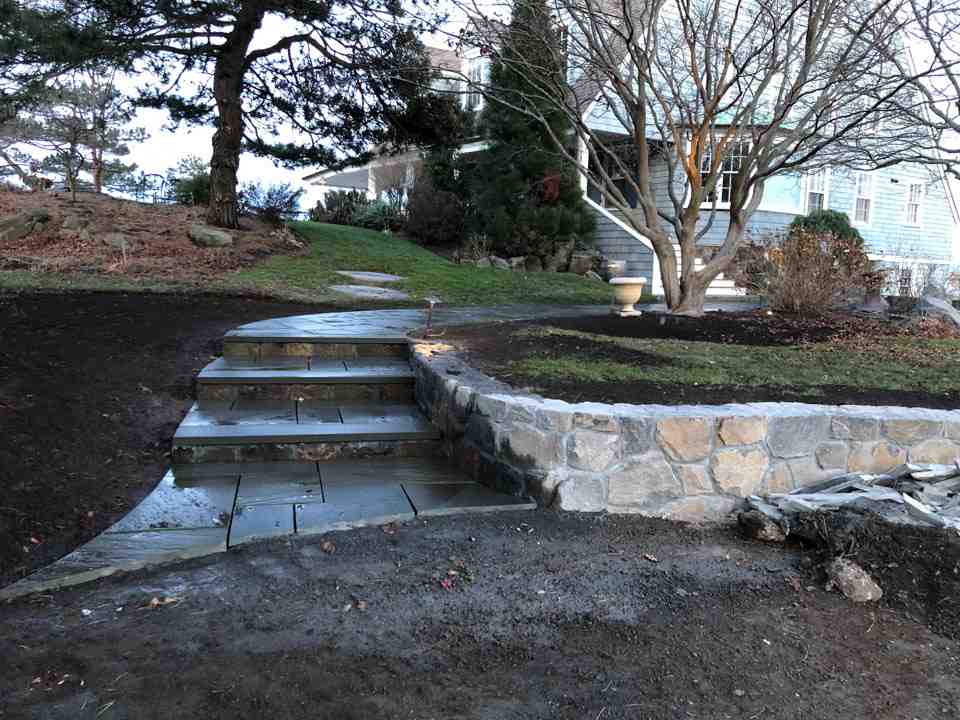 granite steps and walkway - stone walkway installation near me