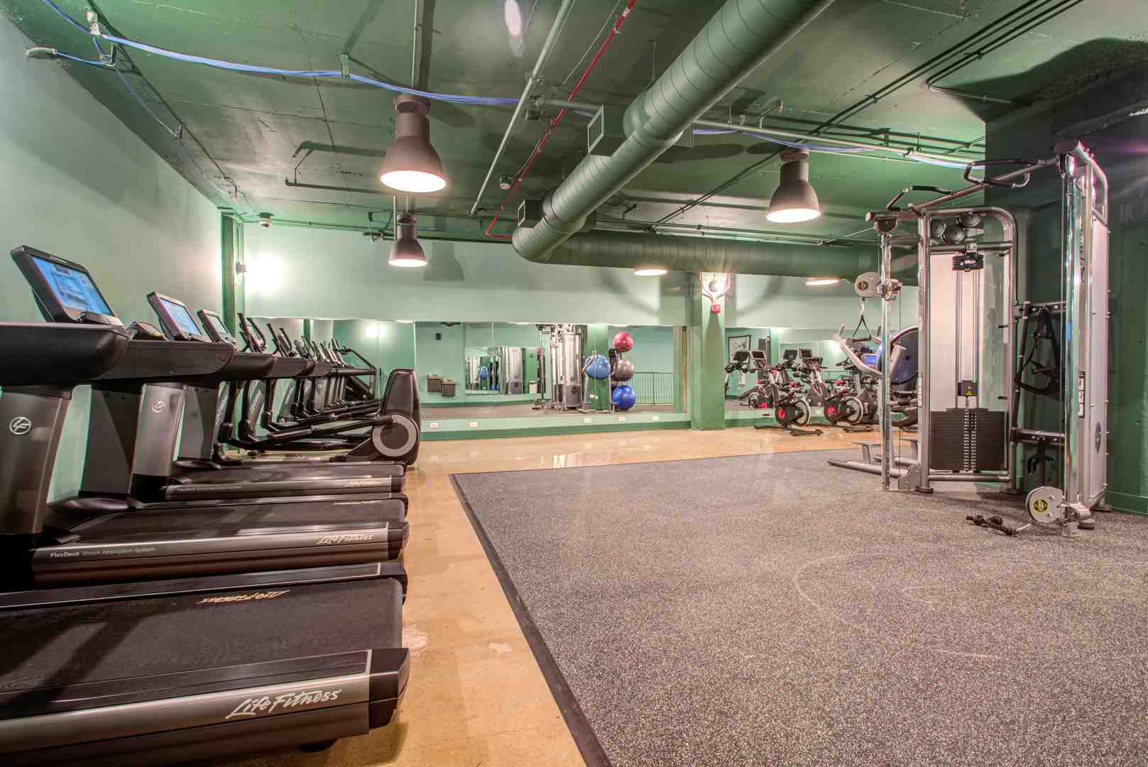 Updated Gym with Modern Equipment - Chicago apartments with amenities