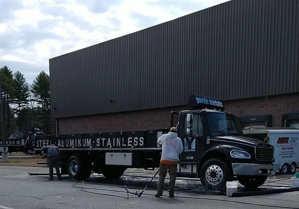 Pristine commercial fleet after washing