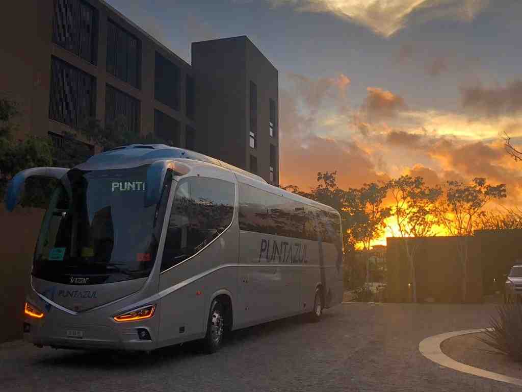 Sunset view of Cabo San Lucas from luxury transportation vehicle - vip transportation cabo san lucas