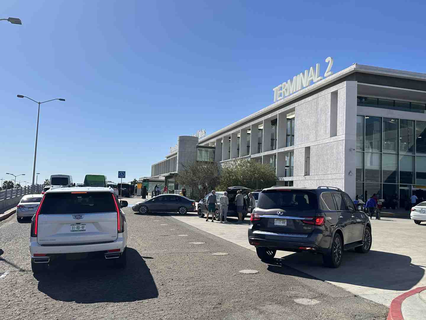 SJD airport departure terminal exterior - Los Cabos airport customs