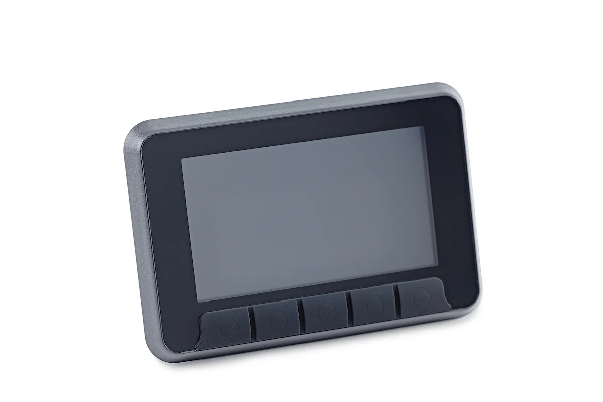 on-board scale interface in a wheel loader cabin - how to weigh a truck with portable scales