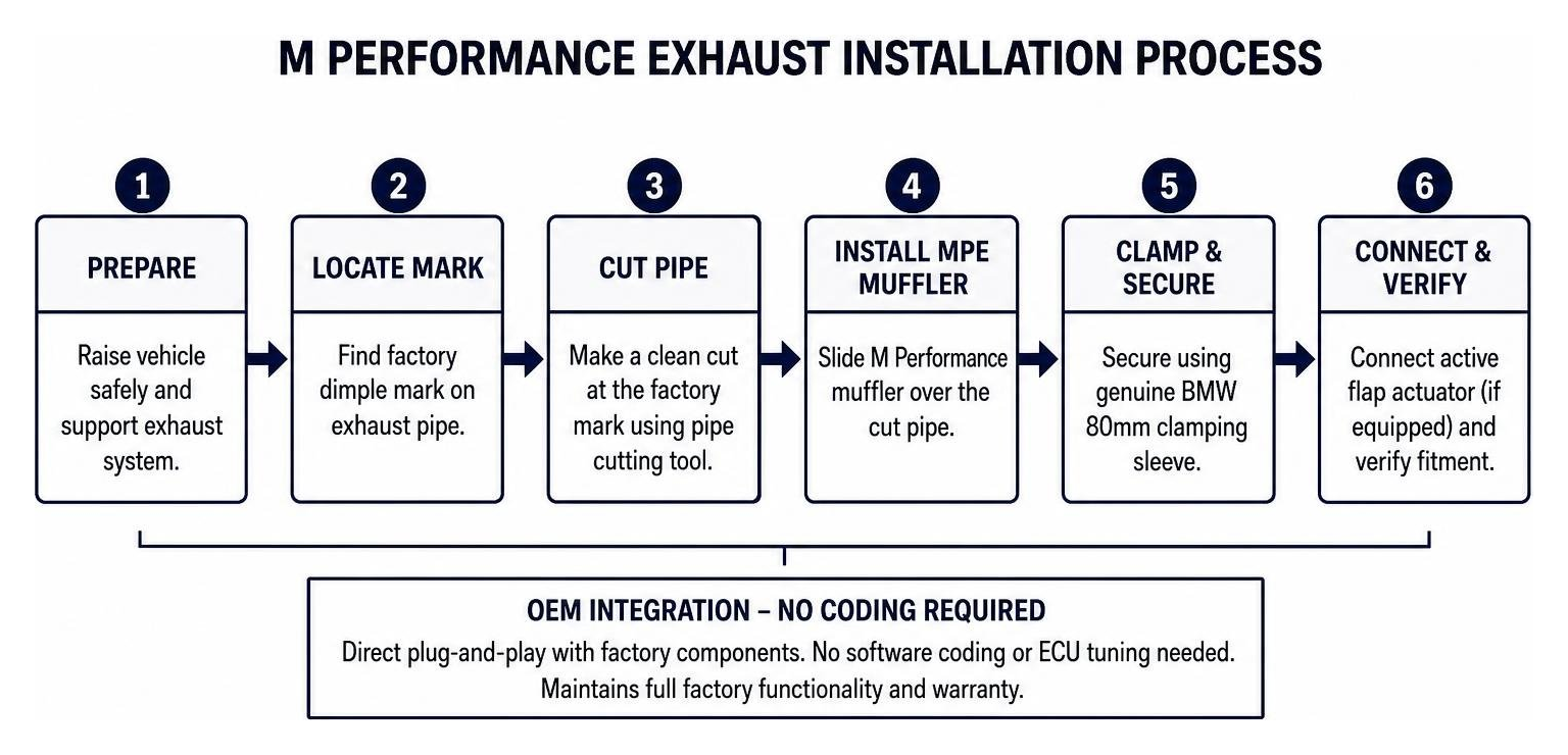 M Performance Exhaust Installation Process Flowchart M Performance Exhaust Installation Process Flowchart