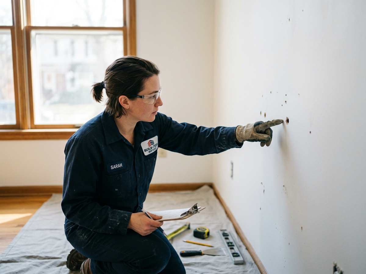 professional wall inspection and assessment - Drywall fix small holes professional wall inspection and assessment - Drywall fix small holes