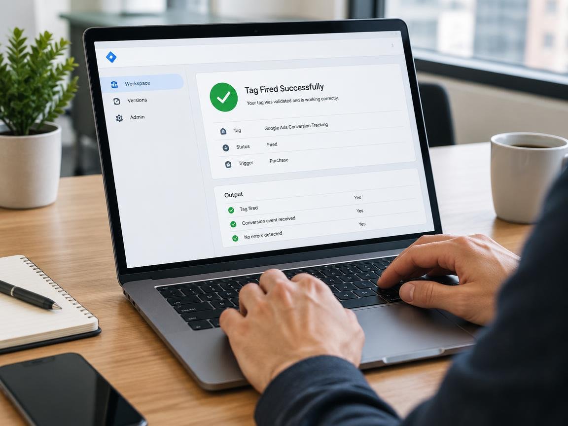 PPC conversion tracking tag validation setup