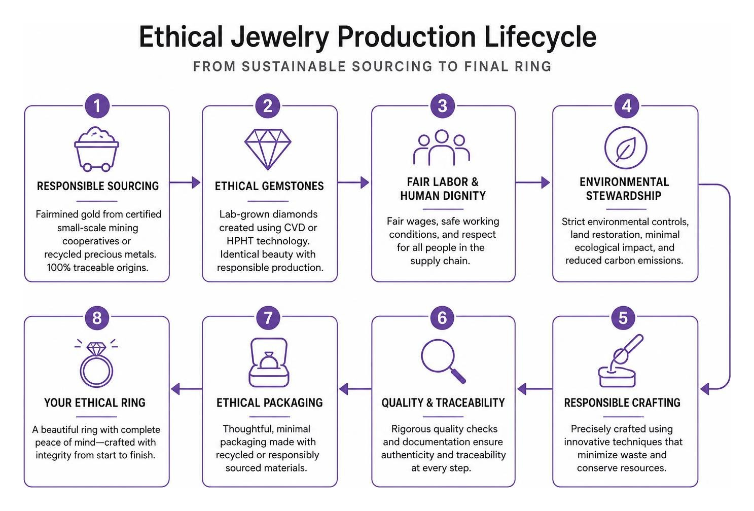 Ethical jewelry production lifecycle: from sustainable sourcing to final ring Ethical jewelry production lifecycle: from sustainable sourcing to final ring