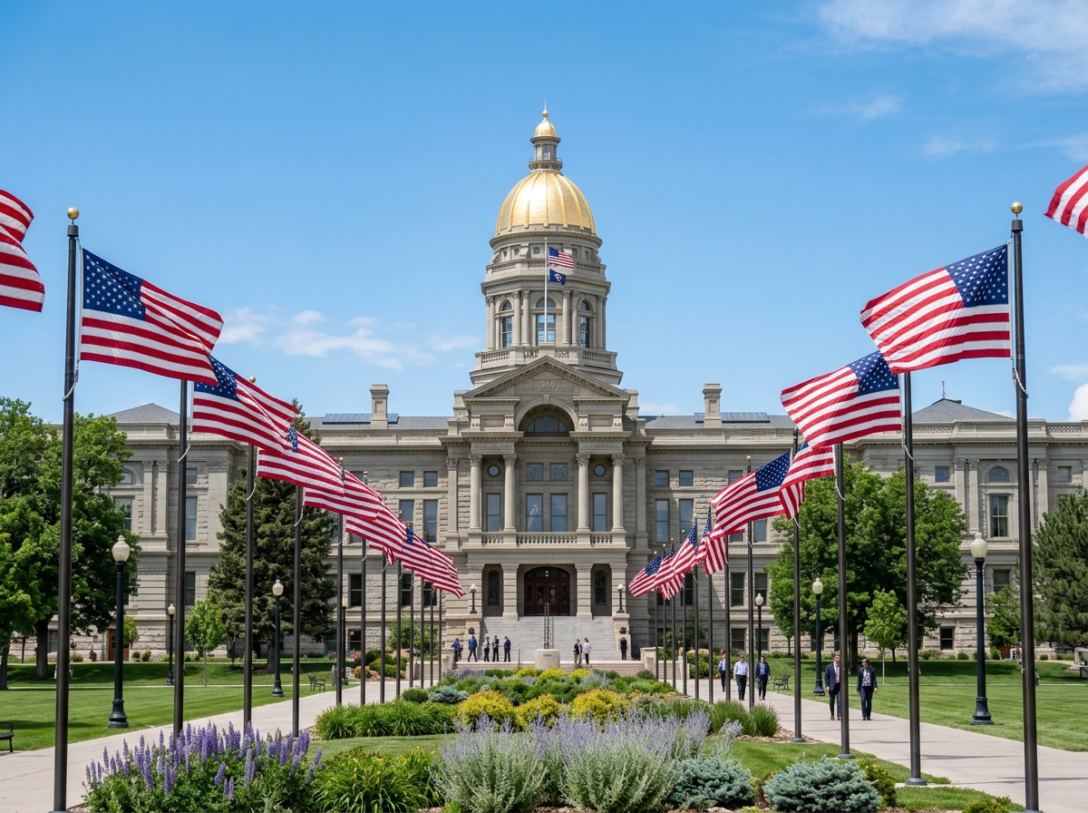 The Wyoming State Capitol building representing the state's pro-investor legislation - precious metals investment Wyoming