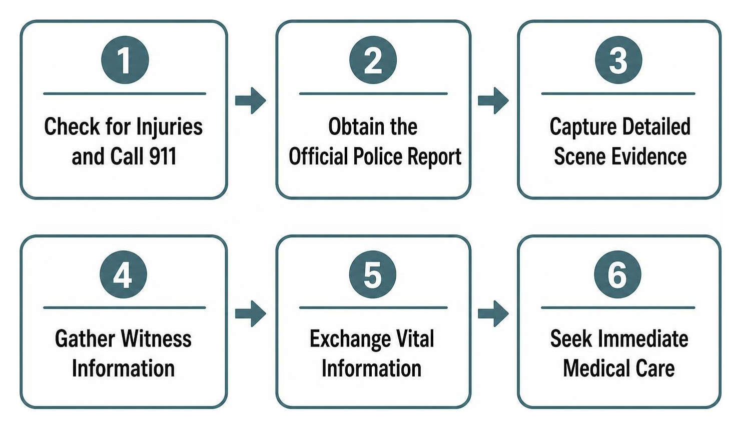 Car accident legal and medical steps sequence Car accident legal and medical steps sequence