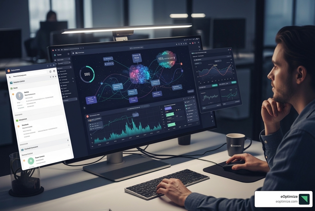 flowchart showing an AI-assisted SEO workflow - ai search engine optimization tools