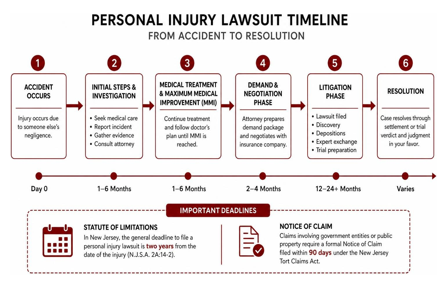 Personal injury lawsuit timeline from accident to resolution Personal injury lawsuit timeline from accident to resolution