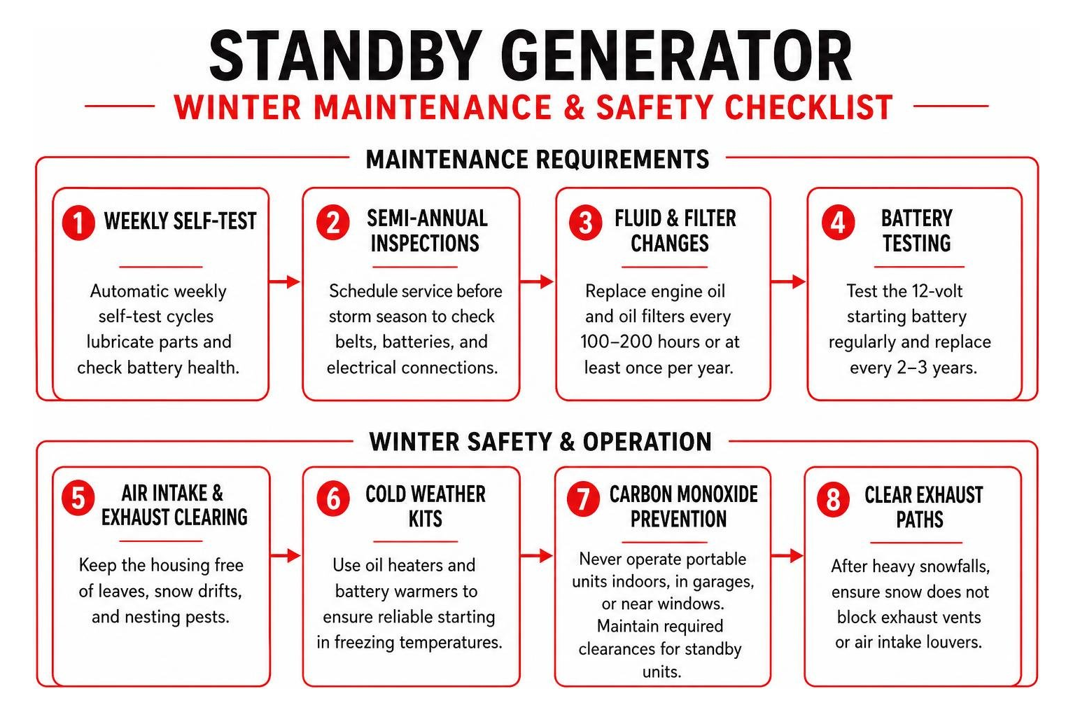 standby generator winter maintenance and safety checklist standby generator winter maintenance and safety checklist