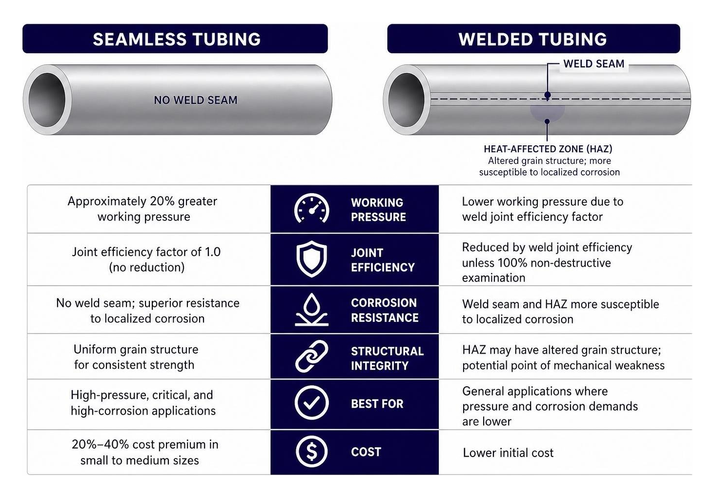 comparison of seamless and welded tubing structural integrity comparison of seamless and welded tubing structural integrity