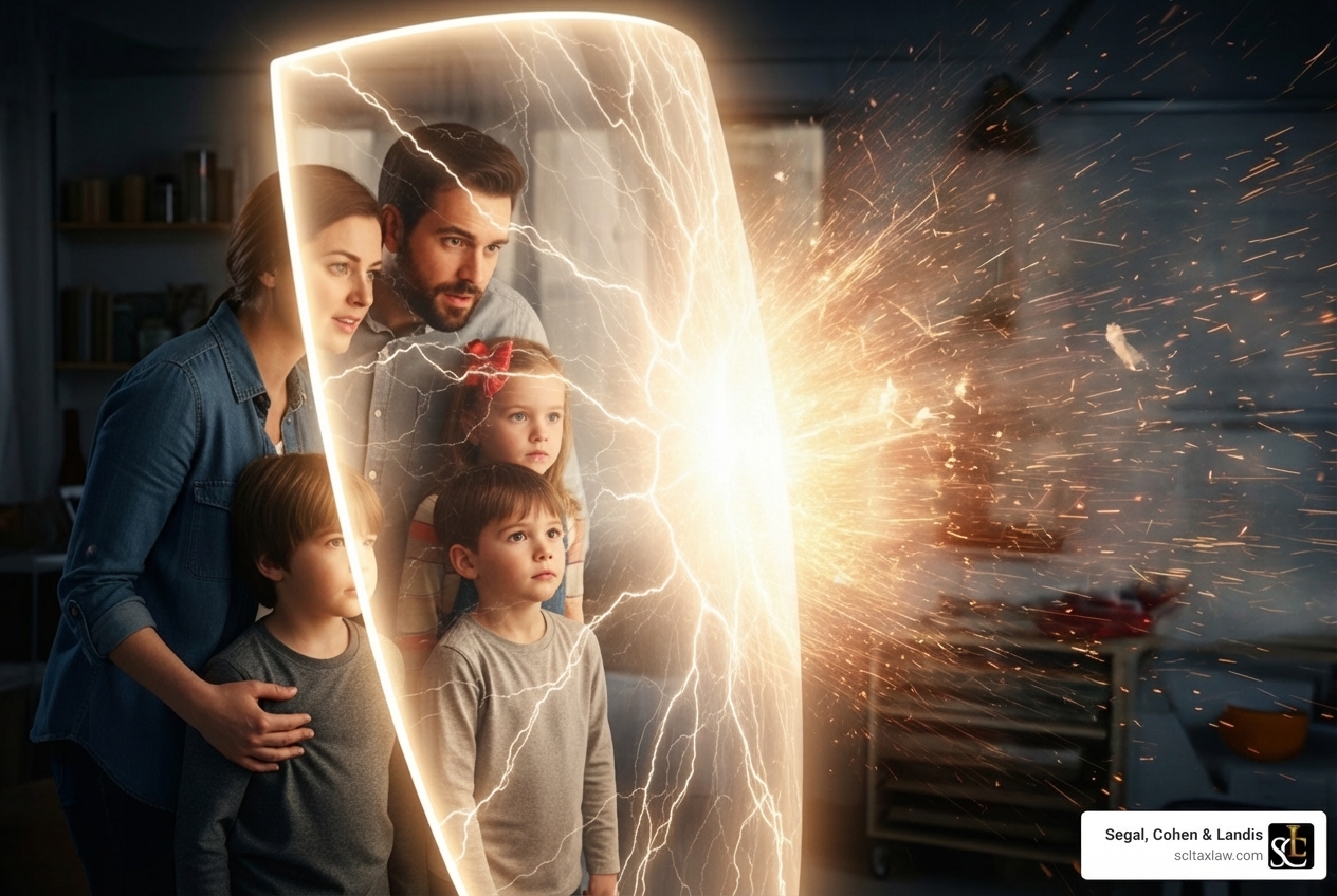 shield protecting a family from tax notices - los angeles tax relief attorney