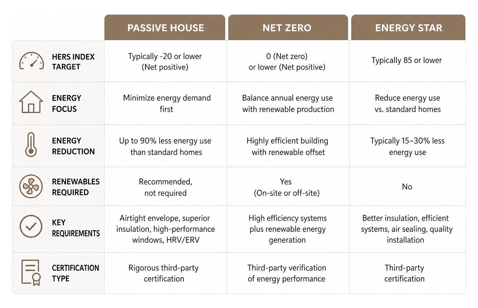 comparison of passive house net zero and energy star standards comparison of passive house net zero and energy star standards