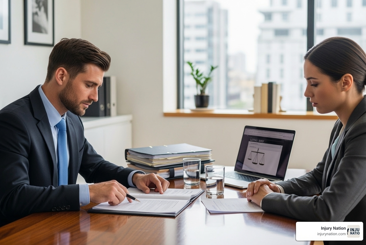 lawyer consulting with a client - car accident attorney in las vegas