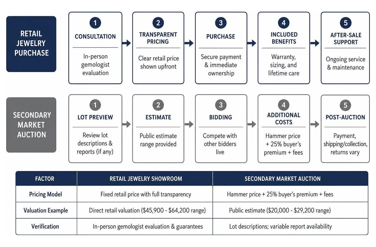retail jewelry purchases versus auction bidding comparison retail jewelry purchases versus auction bidding comparison