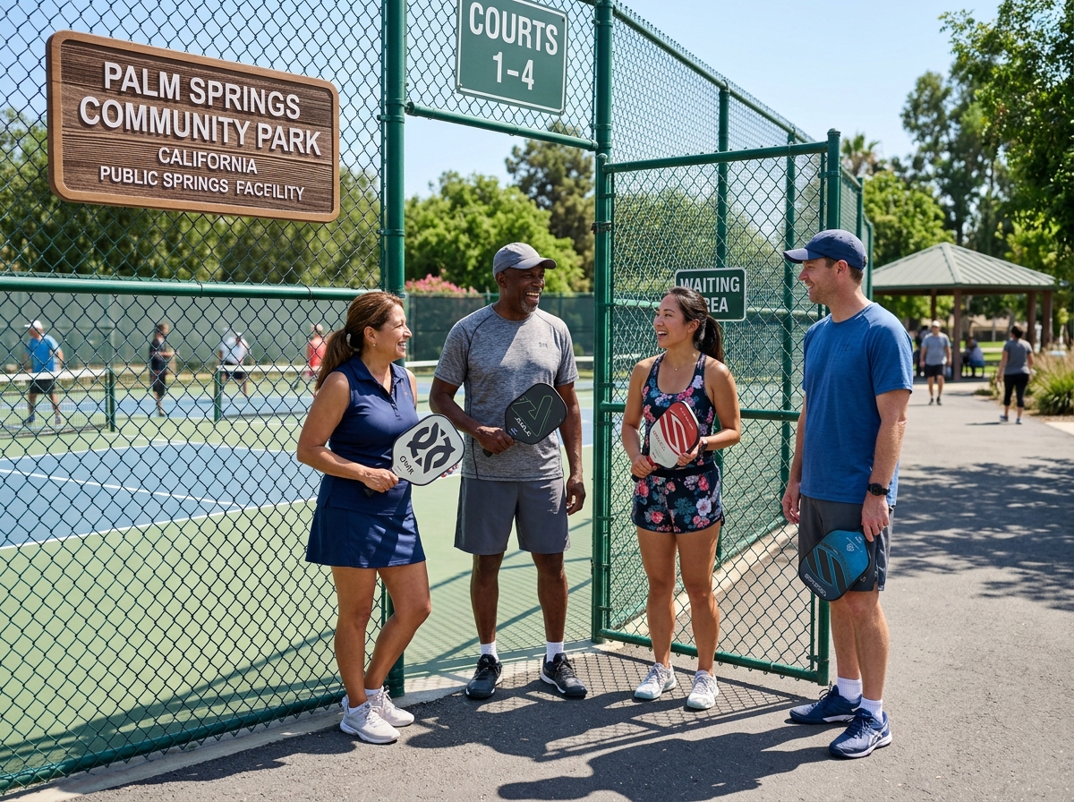 players waiting by a court gate for their turn - pickleball etiquette for beginners players waiting by a court gate for their turn - pickleball etiquette for beginners