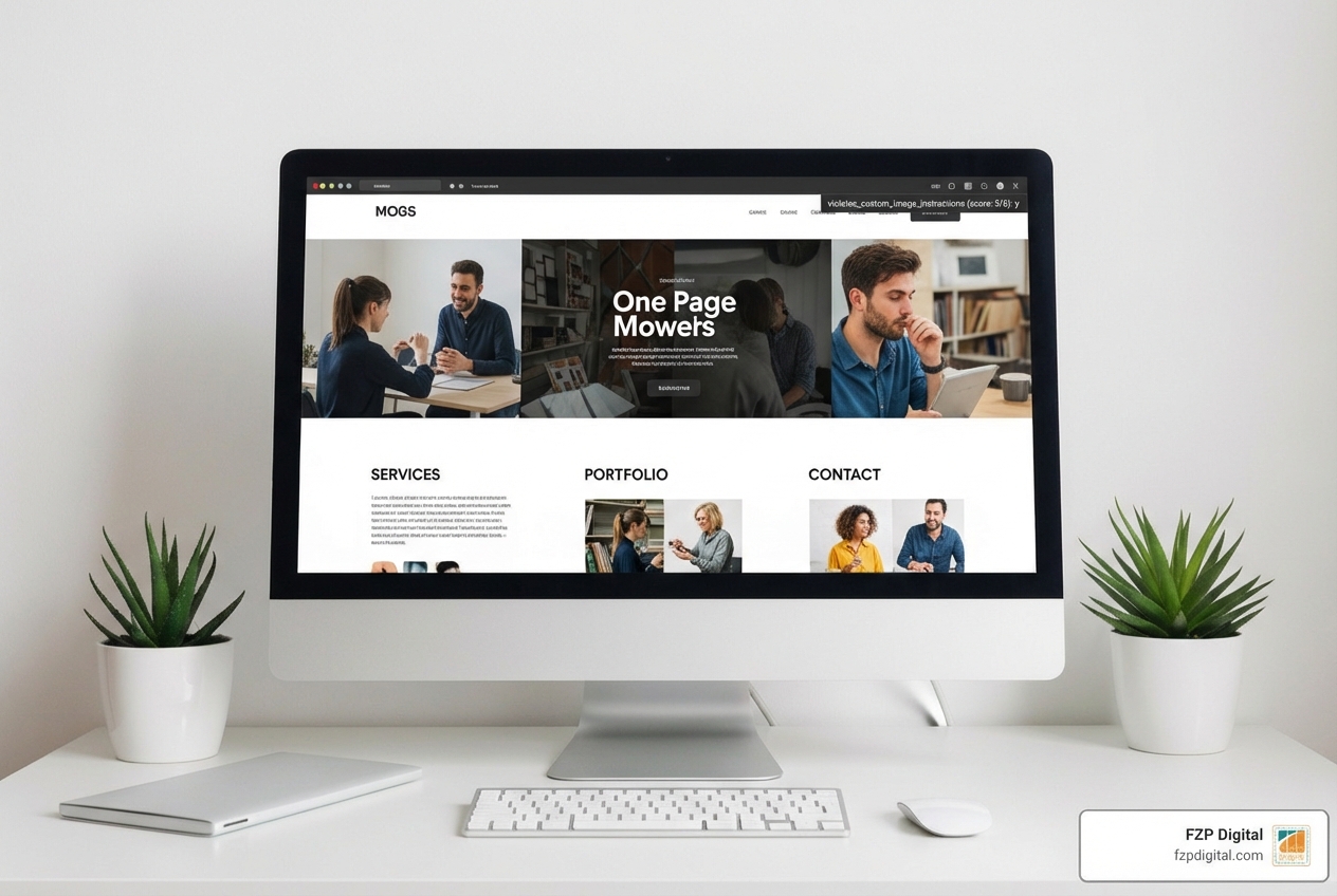 Modern one page website design - divi one page website examples
