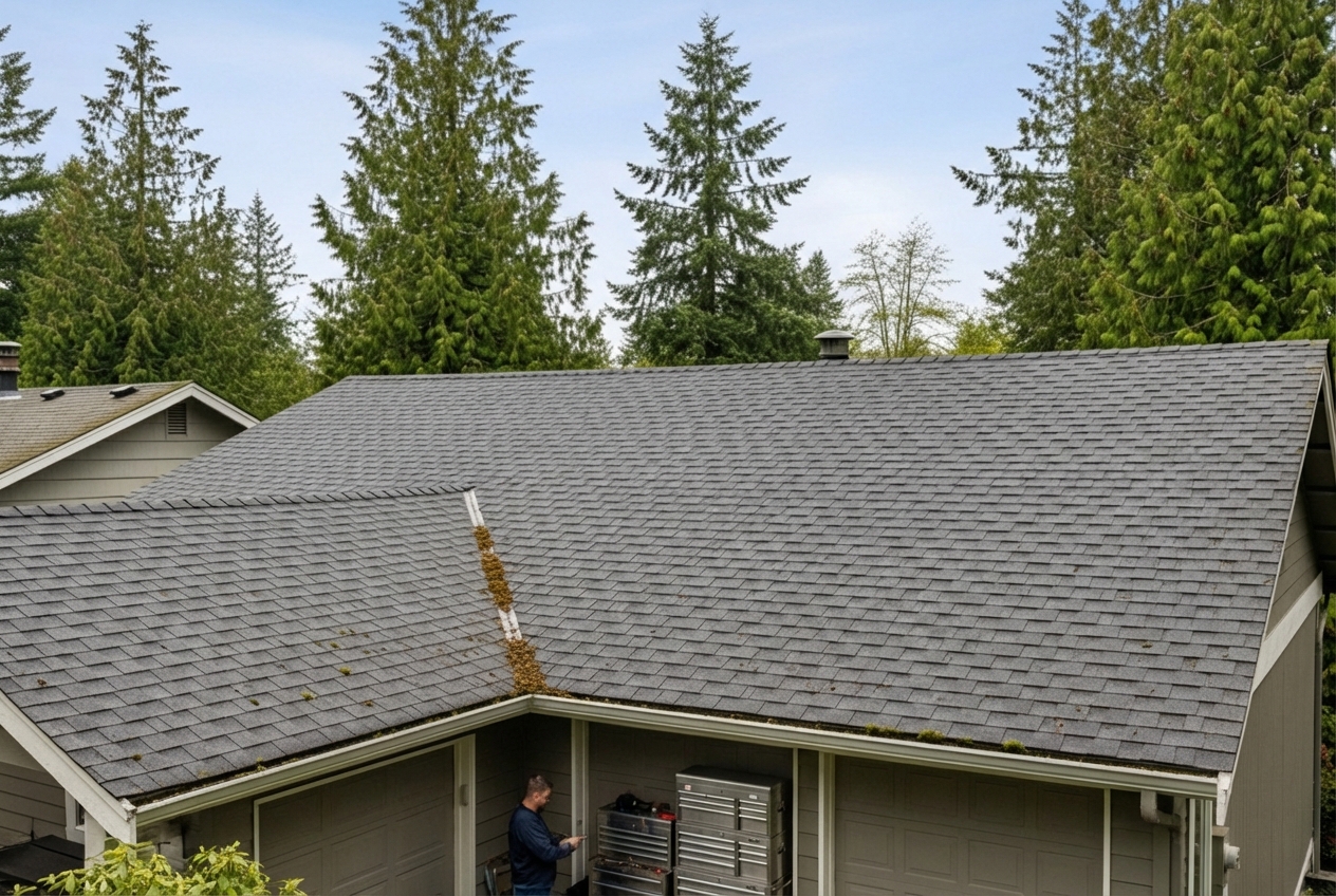 Infographic showing Portland roof maintenance benefits including extended lifespan of 30-50%, prevention of costly repairs, protection against moss damage from constant moisture, maintained warranty coverage, improved home value, and reduced energy costs through proper ventilation - roof maintenance in portland, or