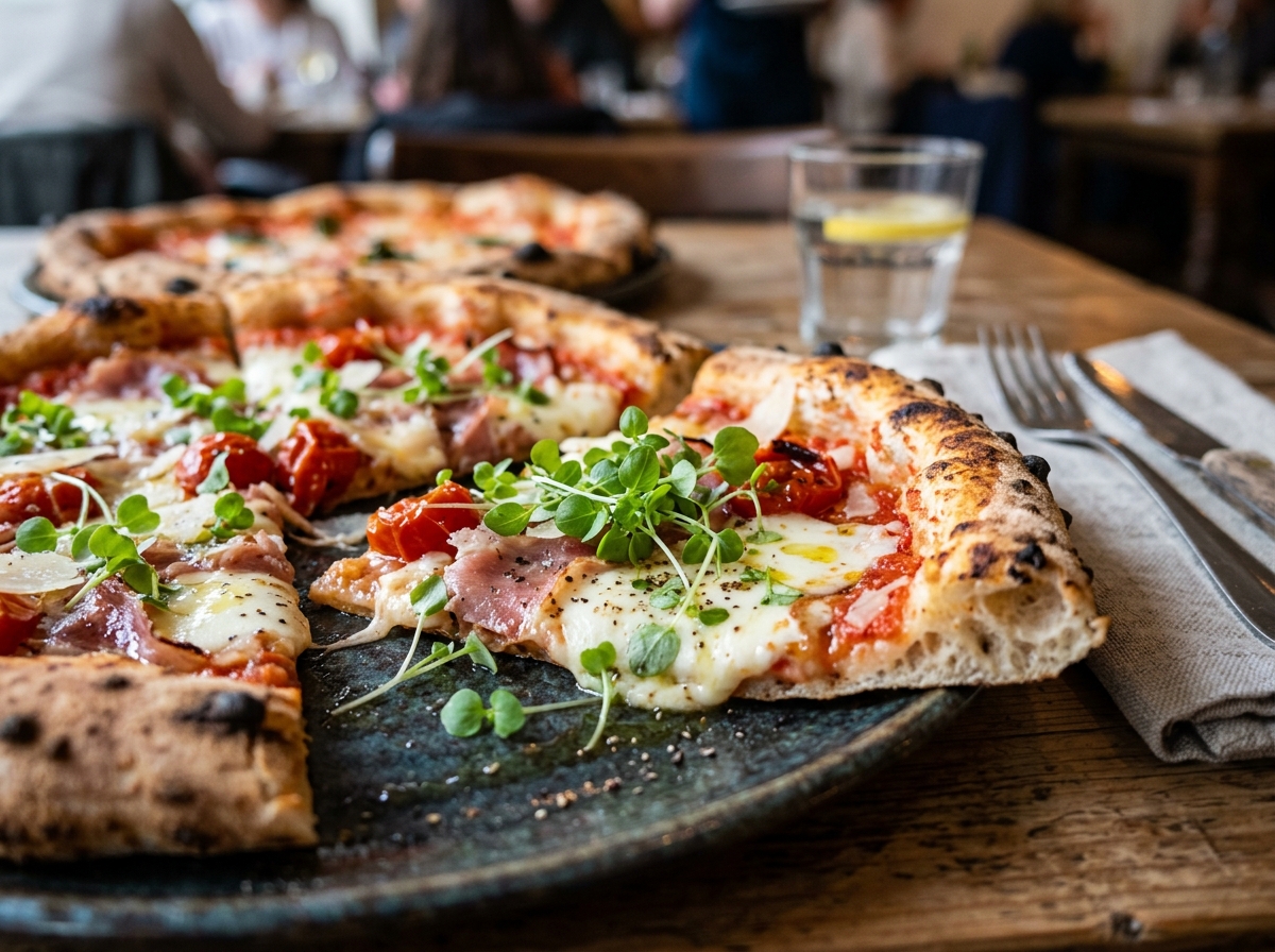 micro basil on gourmet pizza - types of micro herbs